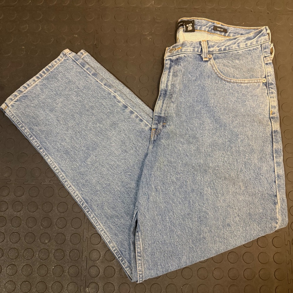Vtg Calvin Klein 90s Easy Fit Doublestone Jeans Mens 38x30 Light Wash Denim